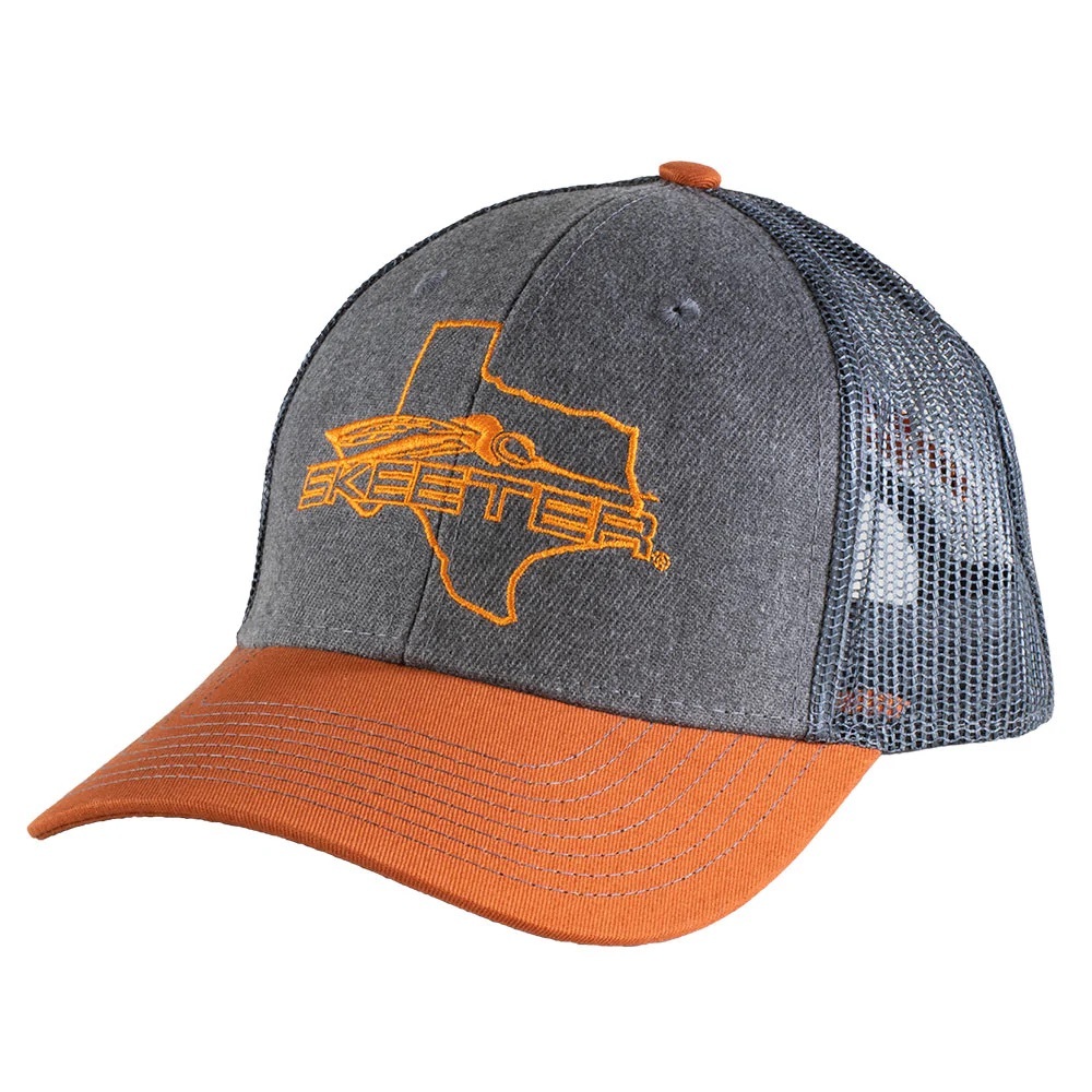Skeeter Gray and Orange Cap Hat